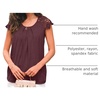 image:imageAUTOMET Women Lace Pleated Short Sleeve Shirts Summer Casual Dressy BlousesWine