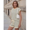 image:imageAUTOMET Womens 2 Piece Summer Matching Lounge Short Sets with PocketsApricot Black