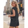 image:imageAUTOMET Womens 2 Piece Summer Matching Lounge Short Sets with PocketsBlack Polka Dot