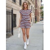 image:imageAUTOMET Womens 2 Piece Summer Matching Lounge Short Sets with PocketsBlue Brown Combo