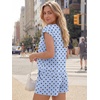image:imageAUTOMET Womens 2 Piece Summer Matching Lounge Short Sets with PocketsBlue Polka Dots