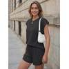 image:imageAUTOMET Womens 2 Piece Summer Matching Lounge Short Sets with PocketsHeather Charcoal