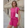 image:imageAUTOMET Womens 2 Piece Summer Matching Lounge Short Sets with PocketsHot Pink