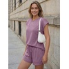 image:imageAUTOMET Womens 2 Piece Summer Matching Lounge Short Sets with PocketsLavender