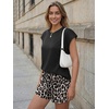 image:imageAUTOMET Womens 2 Piece Summer Matching Lounge Short Sets with PocketsLeopard Black
