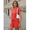 image:imageAUTOMET Womens 2 Piece Summer Matching Lounge Short Sets with PocketsMaple