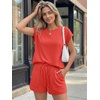 image:imageAUTOMET Womens 2 Piece Summer Matching Lounge Short Sets with PocketsMaple