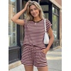 image:imageAUTOMET Womens 2 Piece Summer Matching Lounge Short Sets with PocketsPink Combo