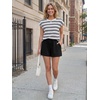 image:imageAUTOMET Womens 2 Piece Summer Matching Lounge Short Sets with PocketsWhite Black