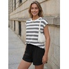 image:imageAUTOMET Womens 2 Piece Summer Matching Lounge Short Sets with PocketsWhite Black