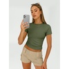 image:imageAUTOMET Womens 3 Pack Short Sleeve ShirtsBlack white army Green