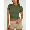 image:imageAUTOMET Womens 3 Pack Short Sleeve ShirtsBlack white army Green