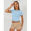 image:imageAUTOMET Womens 3 Pack Short Sleeve ShirtsBlack white babyblue