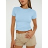 image:imageAUTOMET Womens 3 Pack Short Sleeve ShirtsBlack white babyblue