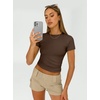 image:imageAUTOMET Womens 3 Pack Short Sleeve ShirtsBlack white chocolate