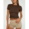 image:imageAUTOMET Womens 3 Pack Short Sleeve ShirtsBlack white chocolate
