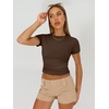 image:imageAUTOMET Womens 3 Pack Short Sleeve ShirtsBlack white chocolate
