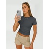 image:imageAUTOMET Womens 3 Pack Short Sleeve ShirtsBlack white gray