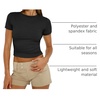 image:imageAUTOMET Womens Crewneck Short Sleeve TShirt Sexy Slim Fit Basic Going Out TopsBlack