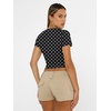 image:imageAUTOMET Womens Crewneck Short Sleeve TShirt Sexy Slim Fit Basic Going Out TopsBlackpolka Dots
