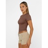 image:imageAUTOMET Womens Crewneck Short Sleeve TShirt Sexy Slim Fit Basic Going Out TopsCoffee