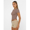 image:imageAUTOMET Womens Crewneck Short Sleeve TShirt Sexy Slim Fit Basic Going Out TopsCoffee Grey