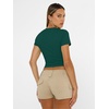 image:imageAUTOMET Womens Crewneck Short Sleeve TShirt Sexy Slim Fit Basic Going Out TopsDark Green