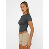 image:imageAUTOMET Womens Crewneck Short Sleeve TShirt Sexy Slim Fit Basic Going Out TopsGray
