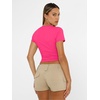image:imageAUTOMET Womens Crewneck Short Sleeve TShirt Sexy Slim Fit Basic Going Out TopsNeonpink