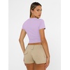 image:imageAUTOMET Womens Crewneck Short Sleeve TShirt Sexy Slim Fit Basic Going Out TopsPurple