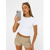 image:imageAUTOMET Womens Crewneck Short Sleeve TShirt Sexy Slim Fit Basic Going Out TopsWhite