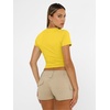 image:imageAUTOMET Womens Crewneck Short Sleeve TShirt Sexy Slim Fit Basic Going Out TopsYellow