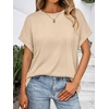 image:imageAUTOMET Womens Oversized Short Sleeve T Shirts Summer TopsApricot