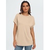 image:imageAUTOMET Womens Oversized Short Sleeve T Shirts Summer TopsApricot