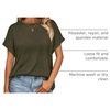 image:imageAUTOMET Womens Oversized Short Sleeve T Shirts Summer TopsArmy Green
