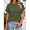 image:imageAUTOMET Womens Oversized Short Sleeve T Shirts Summer TopsArmy Green