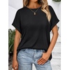 image:imageAUTOMET Womens Oversized Short Sleeve T Shirts Summer TopsBlack