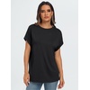 image:imageAUTOMET Womens Oversized Short Sleeve T Shirts Summer TopsBlack