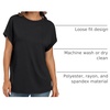 image:imageAUTOMET Womens Oversized Short Sleeve T Shirts Summer TopsBlack