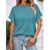 image:imageAUTOMET Womens Oversized Short Sleeve T Shirts Summer TopsBlue Green