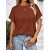 image:imageAUTOMET Womens Oversized Short Sleeve T Shirts Summer TopsBrick Red