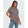 image:imageAUTOMET Womens Oversized Short Sleeve T Shirts Summer TopsCoffee Grey