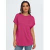 image:imageAUTOMET Womens Oversized Short Sleeve T Shirts Summer TopsHot Pink
