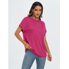 image:imageAUTOMET Womens Oversized Short Sleeve T Shirts Summer TopsHot Pink