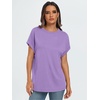 image:imageAUTOMET Womens Oversized Short Sleeve T Shirts Summer TopsLavender