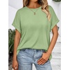 image:imageAUTOMET Womens Oversized Short Sleeve T Shirts Summer TopsLight Green