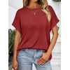image:imageAUTOMET Womens Oversized Short Sleeve T Shirts Summer TopsRed