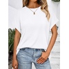 image:imageAUTOMET Womens Oversized Short Sleeve T Shirts Summer TopsWhite