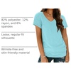 image:imageAUTOMET Womens Short Sleeve TShirts V Neck Summer Tops Basic Tees 2026Aqua