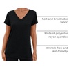image:imageAUTOMET Womens Short Sleeve TShirts V Neck Summer Tops Basic Tees 2026Black